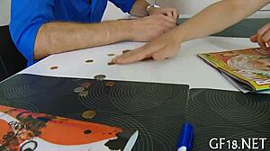 Cute European chick widens legs for oral with ex-girlfriend in hot session.