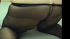 Chubby German gilf teases with big breasts exposed