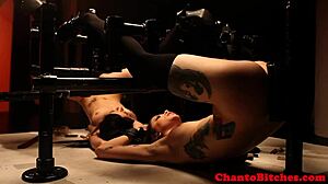 Lezdom mistress ruling over submissives