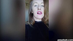 Amateur blonde hottie teases small tits while fingering on webcam