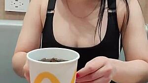 Today, I become the dessert for our intimate couple play.