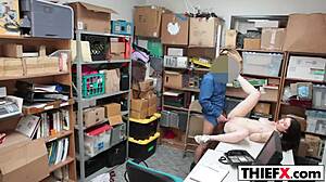 Anastasia Rose pays the burglar with blowjob in garage 😏