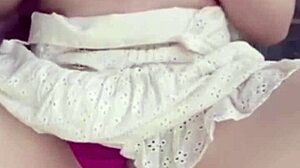 Girlfriend Plays With Wet Pussy On Balcony