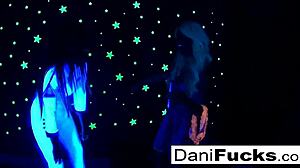 Sexy Dani's Hot Threesome Involves Black Partner's Blowjob Leading to Cumshot