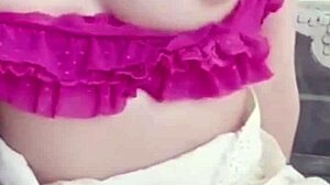 Girlfriend Plays With Wet Pussy On Balcony