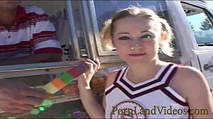 Young Blonde Cindy Seduced with Big Cock