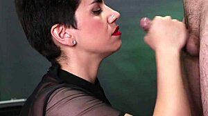 Cum Dripping From Mouth After Intense Blowjob