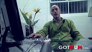 Two Blonde Milfs Take Good Care Of Business Men With Licks And Cumshots.