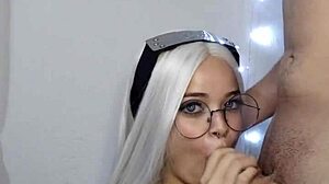 why is this cute blonde teen craving big cock milk?