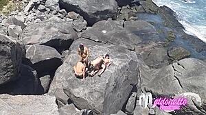 Amateurs Engage In Passionate Gay Sex On Rio's Public Beach.