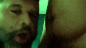 Kneeling gay guy sucks and waits for cum