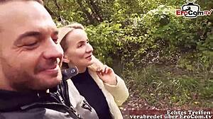 deutsche blonde skinny street hooker picked up for outdoor car sex