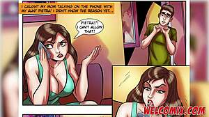 Two hot MILFs swap in bed with nerd stallion.