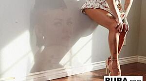 Hot brunette Jezebelle Bond fingers herself 😏