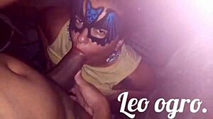 Chubby Portuguese BBW sucks big tits and ass