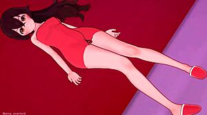 amber jerking with feet solo under towel