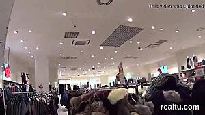 Bold Czech teen seduced in supermarket, clothes ripped for hardcore POV pounding.