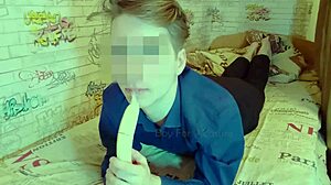 sexy guide on licking and sucking banana for deepthroat blowjob practice