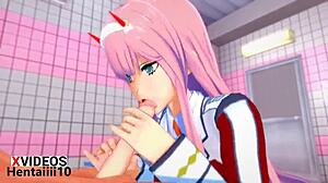 i crave zero two's blowjob in hentai