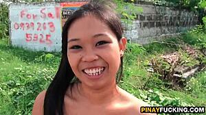 Naughty Asian amateur sucks her first foreign cock