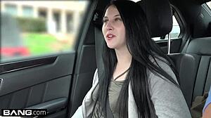 college girl kinsley anne in parked car