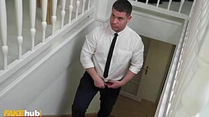 Fakehub: Shop Assistants Compete For Sex With Hot Busty Redhead Thief