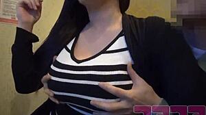 Big Tits Mature Woman Stands for Bold Encounter