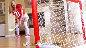 tiny4k blonde hockey fan fucks big thick stick