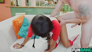 Jenna Foxx’s Curvy Black Ass Gets Pounded Hard in Wild Hardcore Scene