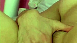 Little April With Natural Tits Fingering Her Pussy