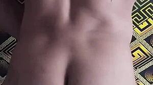 light skinned nigerian guy with big dick wanks and humps ass