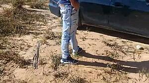 tire punctured, asked for help, almost caught on camera