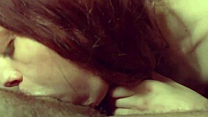 cute girl with bare feet performs deepthroat