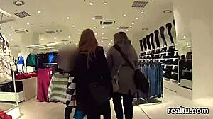 Bold Czech teen seduced in supermarket, clothes ripped for hardcore POV pounding.