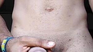 light skinned nigerian guy with big dick wanks and humps ass