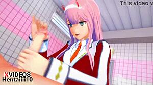 i crave zero two's blowjob in hentai