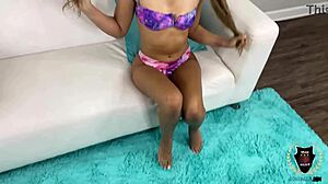 Rome facefucks Destiny on couch