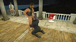 chief engineer myers gives blowjob reward