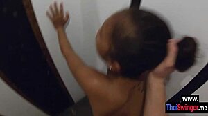 I pose my petite Asian teen for her dirty boyfriend's amazing cock sucking.