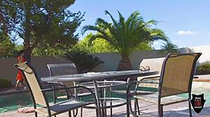 hot milf helena price milks big dick by the pool 😏