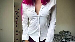 Sexy Girl Performs Hot Strip Dance in Sensual Lingerie