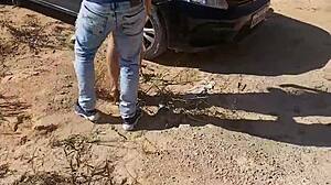 tire punctured, asked for help, almost caught on camera