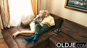 Horny Babe Lets Fat Man Enjoy Her Sweet Pussy