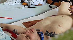 Enjoy Nuts Teabag, Rimjob, Foot Spanking, Edging With Hogtied Twink