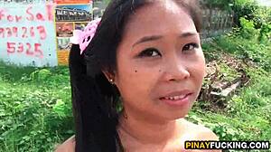 Naughty Asian amateur sucks her first foreign cock