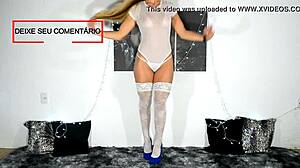 Trying On Sensual Stockings For A Comfortable Fit