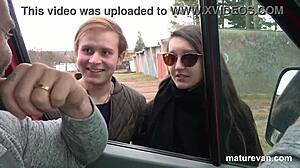 Cougar Picks Up Lost Couple for Wild Van Action in Steamy Group Encounter.