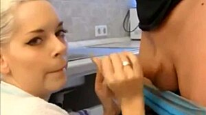 Blonde Slut Gives Blowjob!