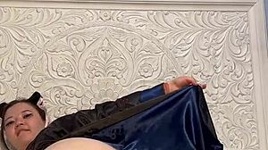 kitty getting dressed for photoshoot