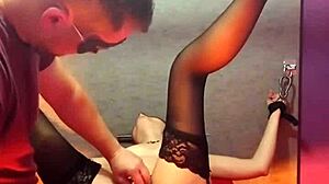 angel orgasm tied up in bondage fucking